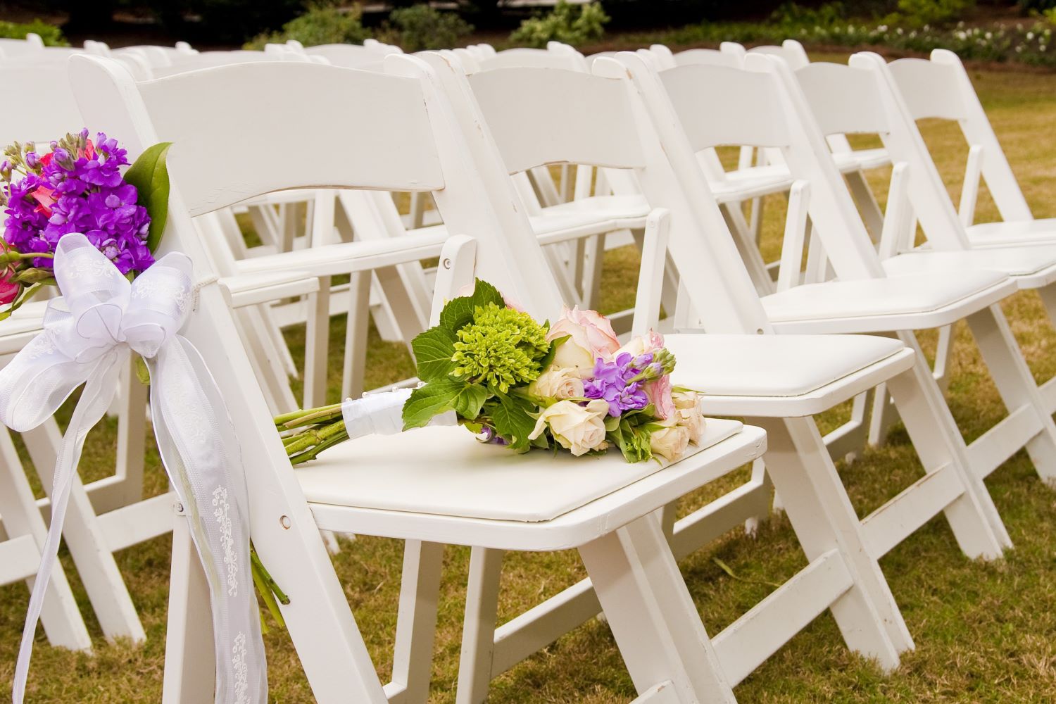 white wedding chair rental