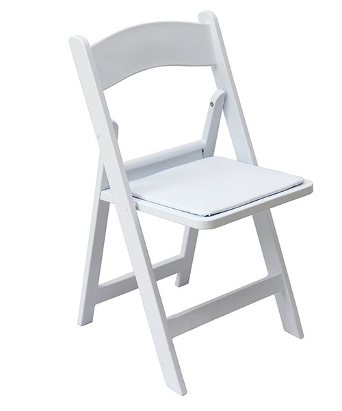 white folding chair rental